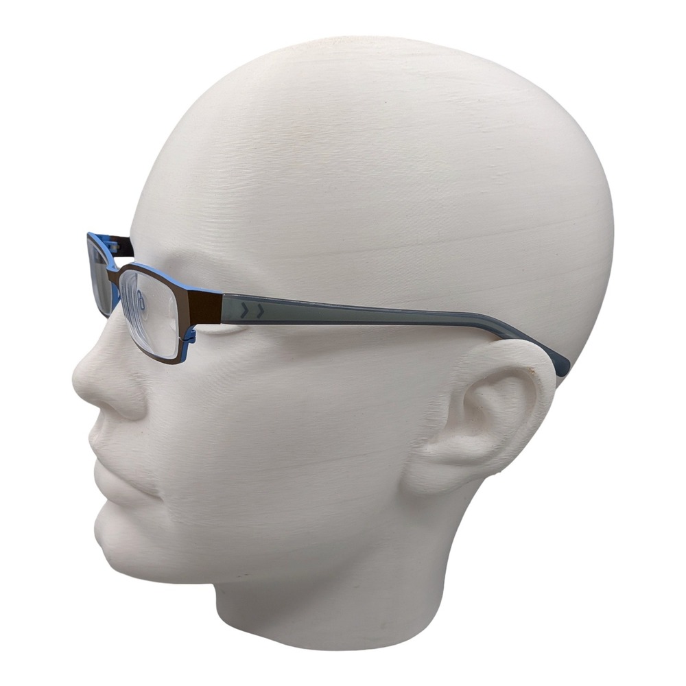 Bevel Macher 8548 Brown Blue Eyeglasses Frames Japan 51-18 Rectangular Womens - Picture 2 of 5